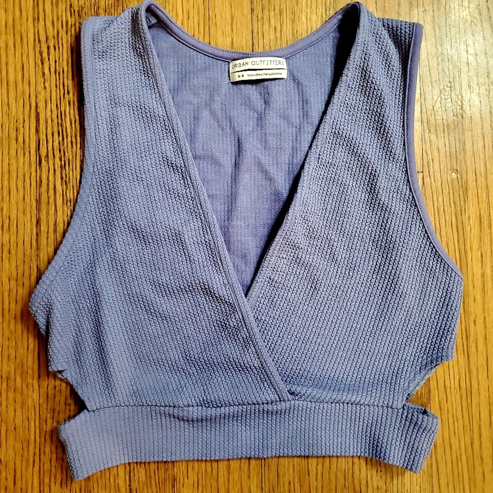 Urban outfitters periwinkle cropped top cut out